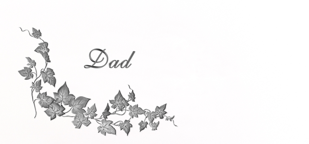 Corner Ivy Dad Silver White Faux